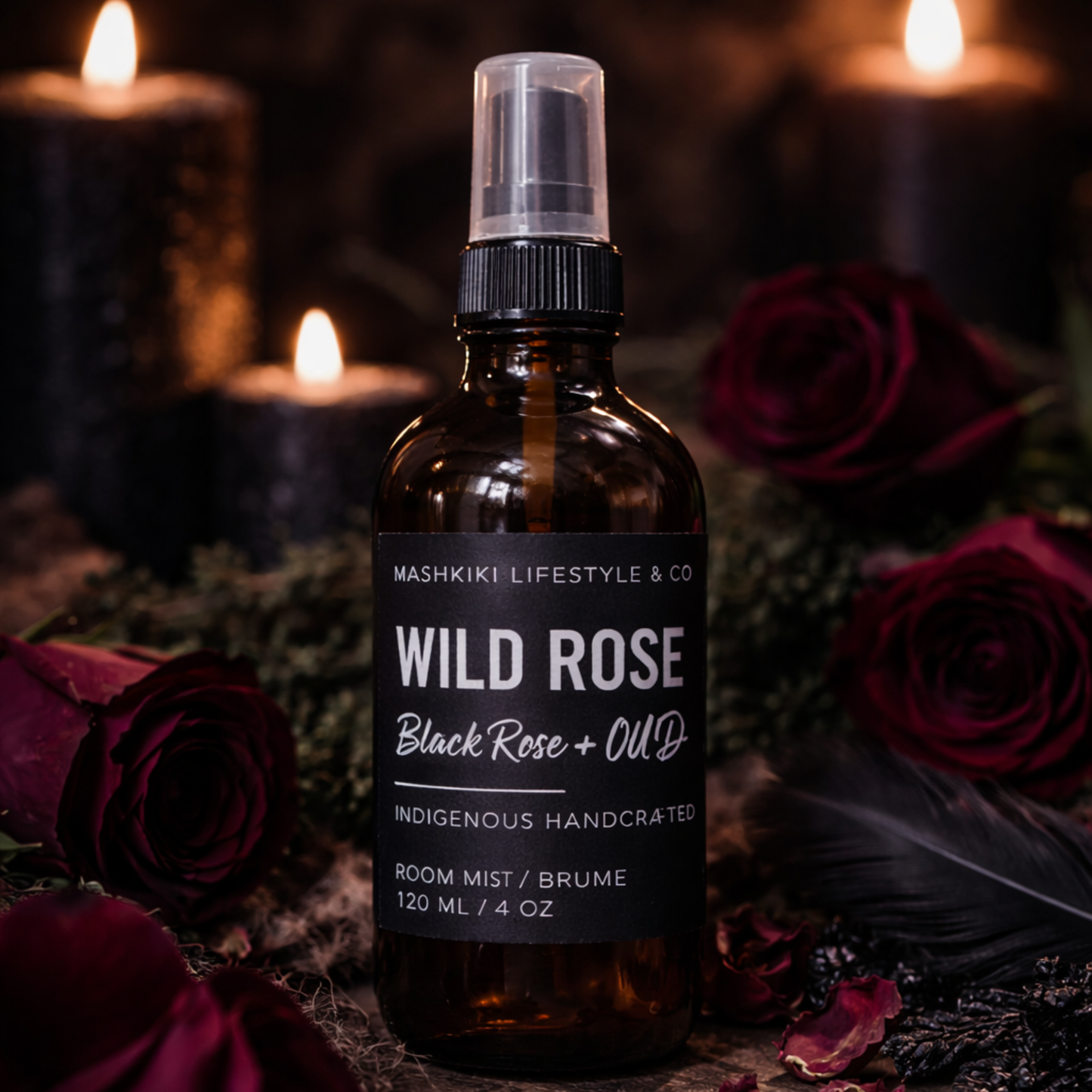 Wild Rose | Black Rose + Oud - Room + Linen Mist