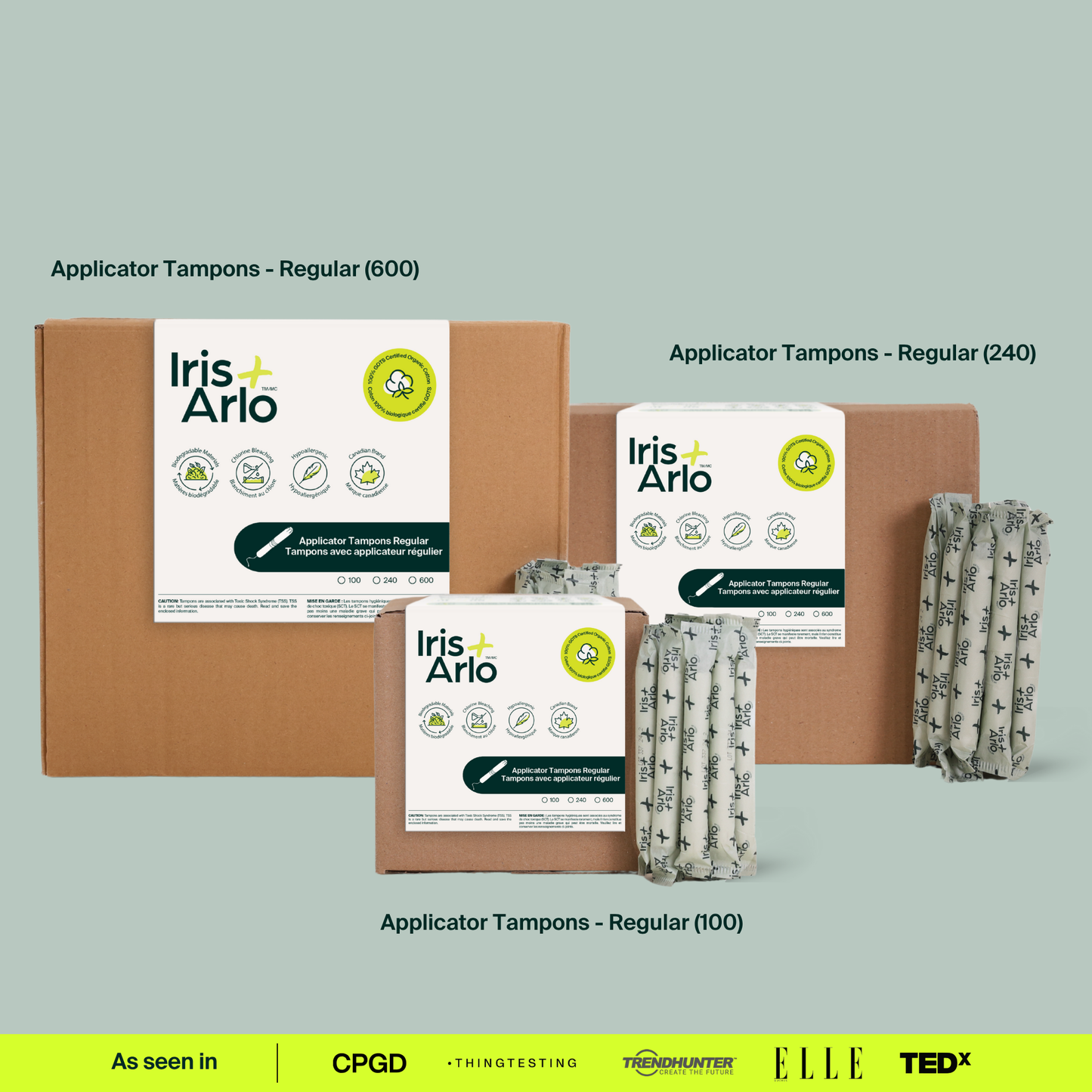 Applicator Tampons, Cardboard Applicator - regular - Bulk (100)