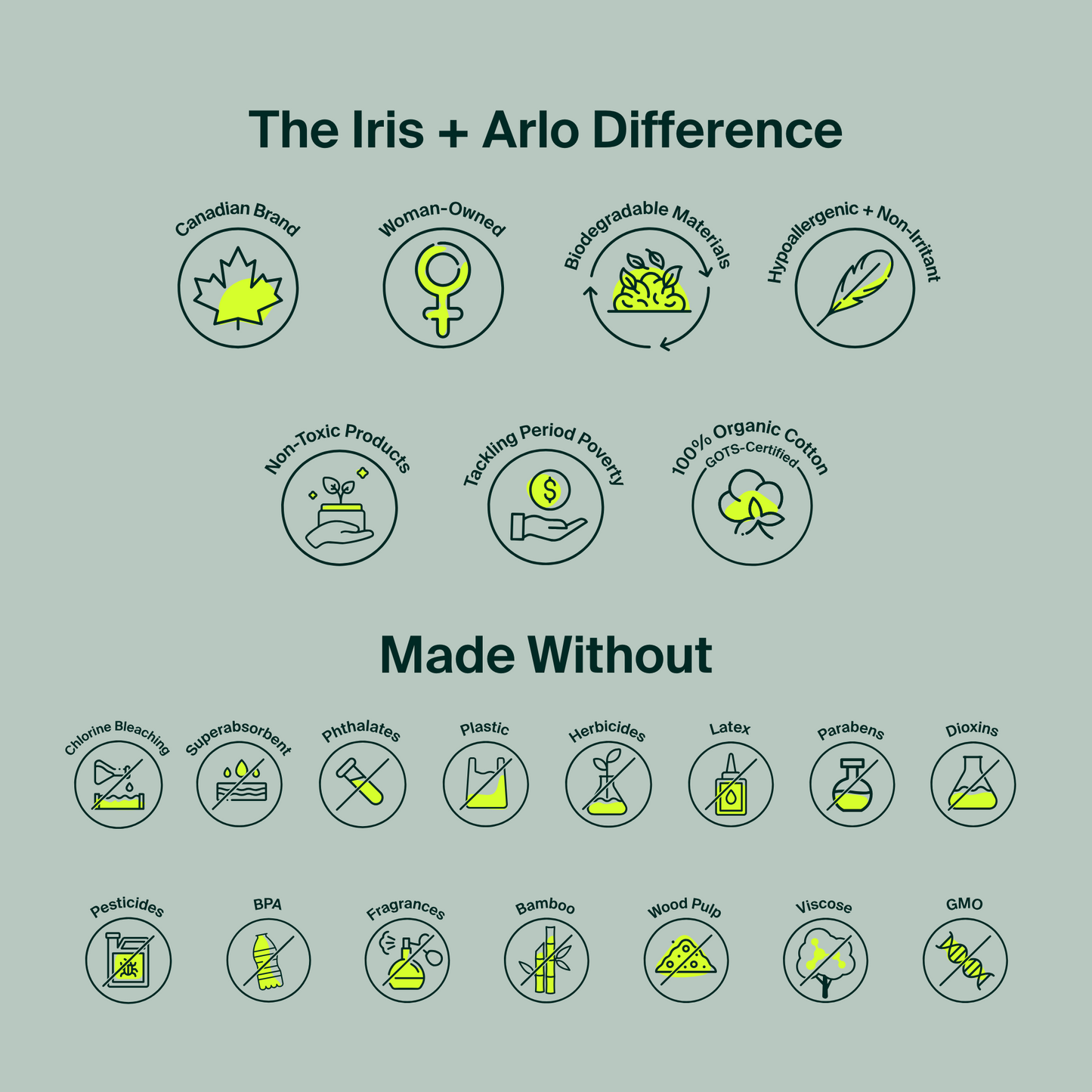 Wall-Mounted Cardboard Dispenser, 100% Organic Cotton Daily Pads