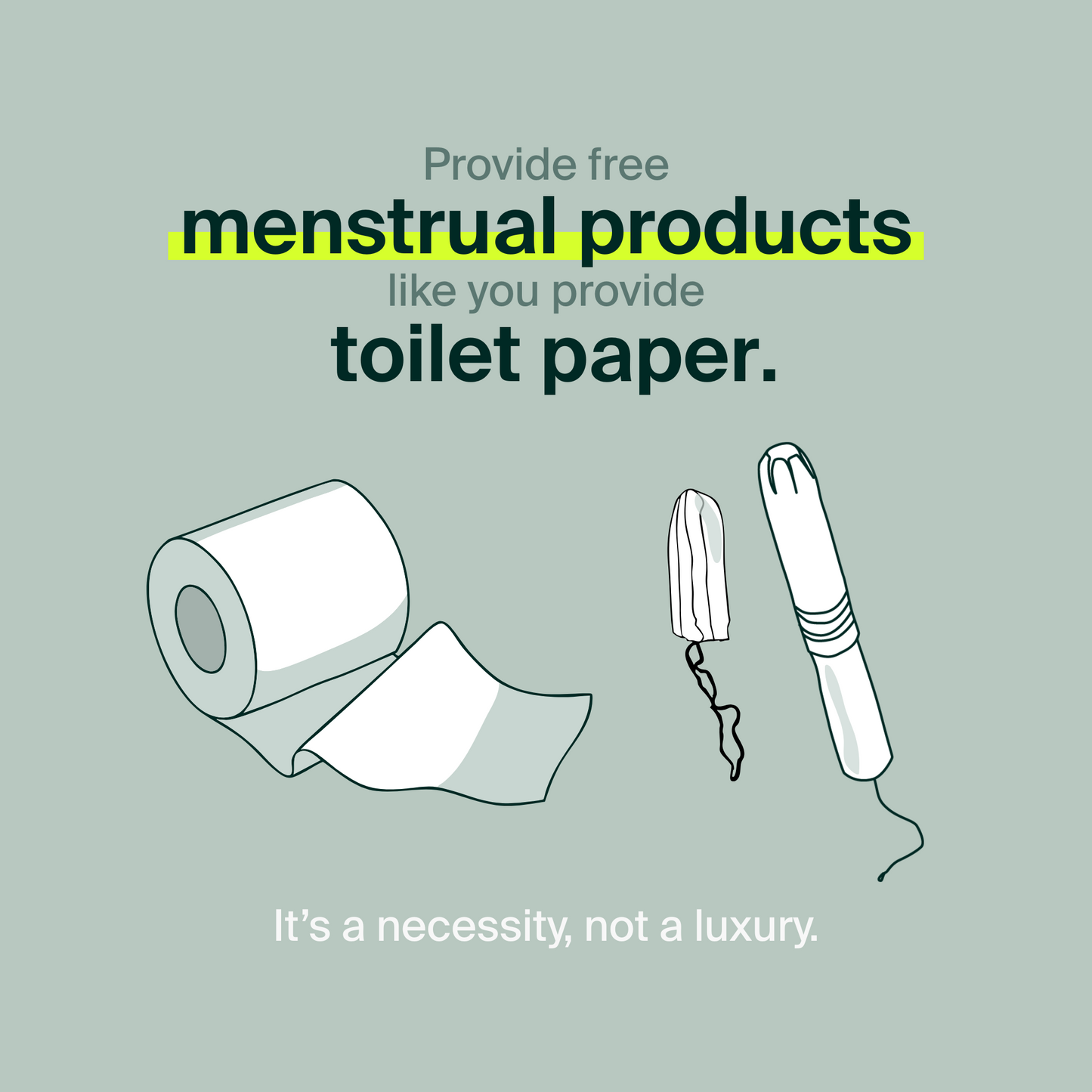 Wall-Mounted Cardboard Dispenser, 100% Organic Cotton Tampons