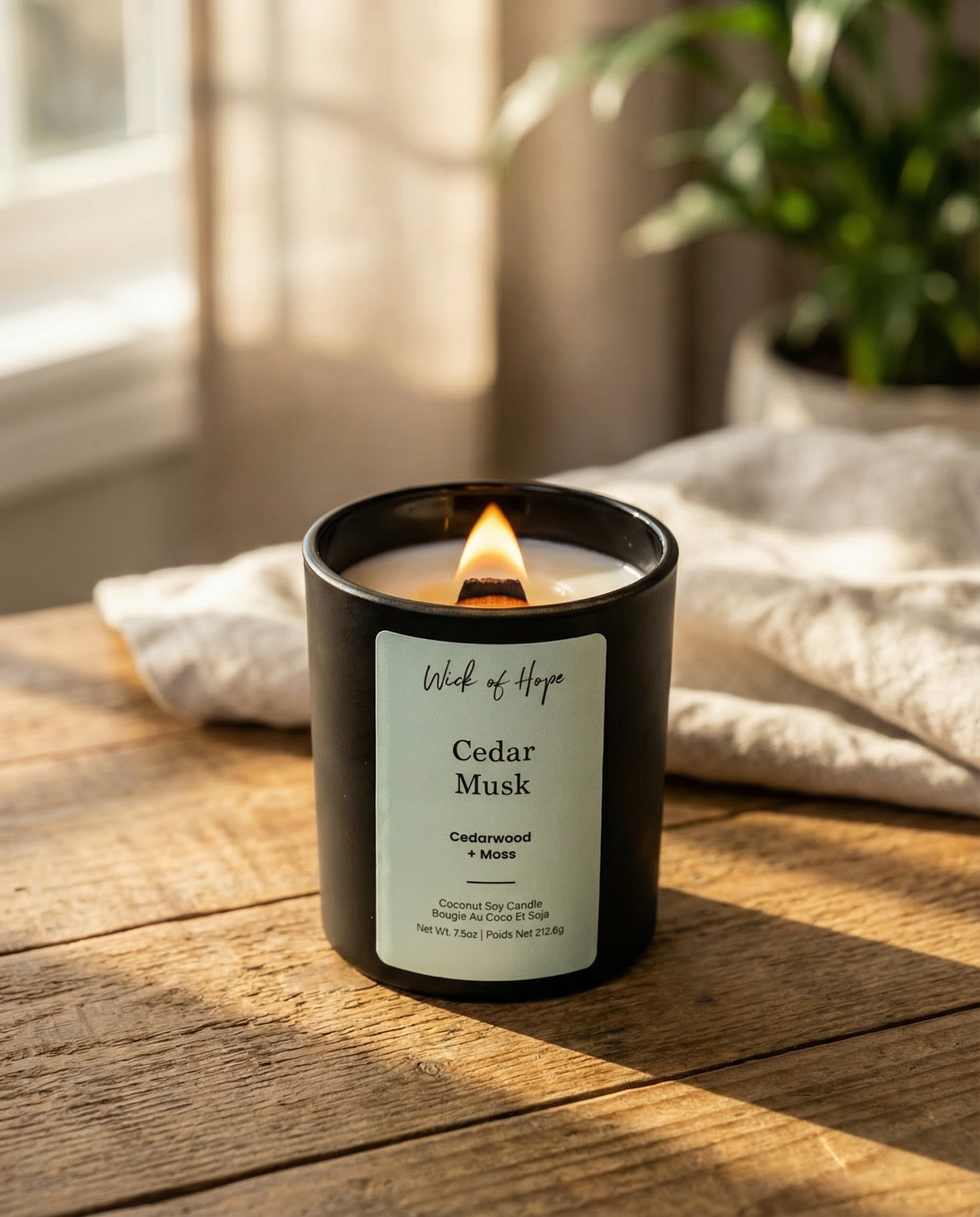 Cedar Musk Candle | Cedarwood + Moss