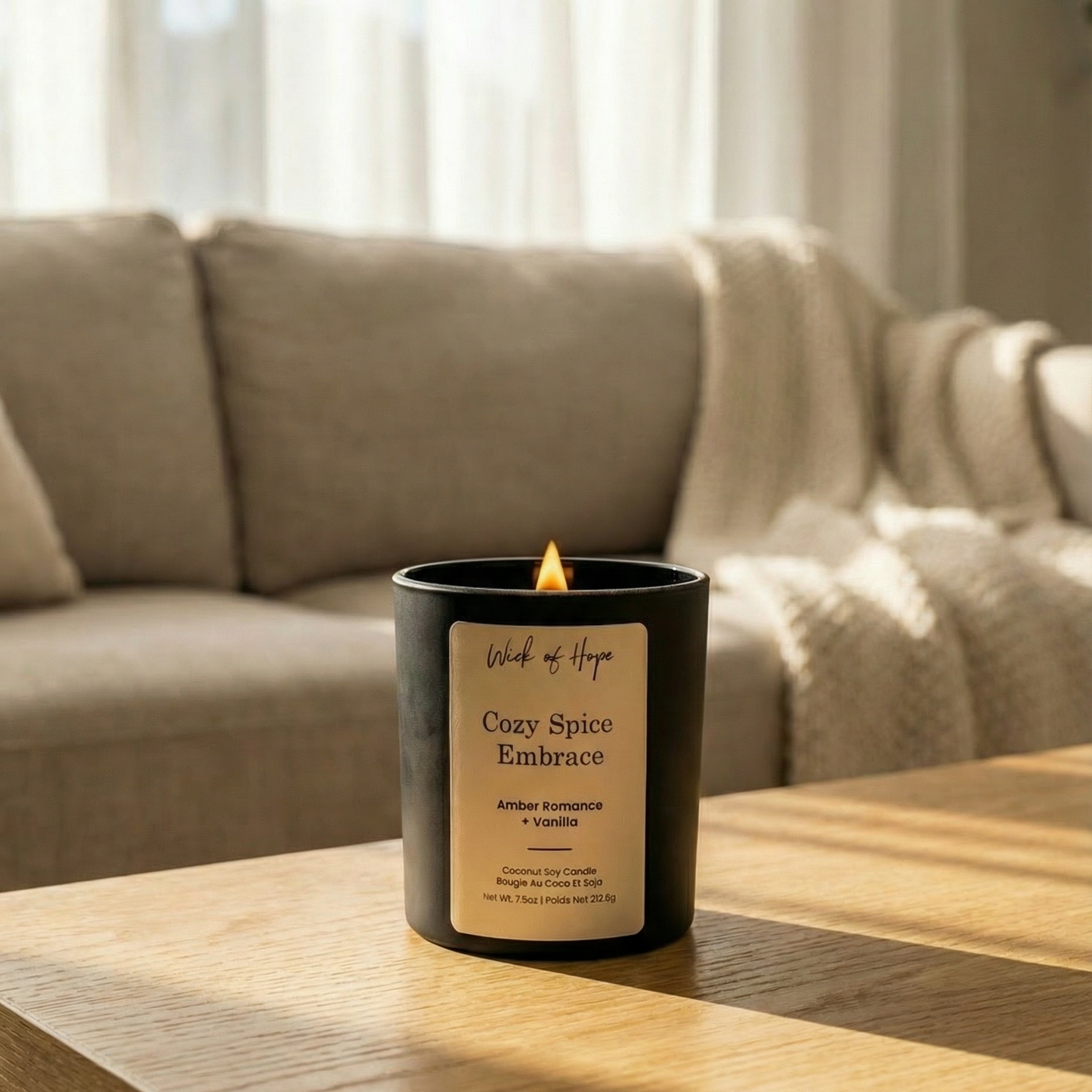 Cozy Spice Embrace Candle | Amber Romance + Vanilla