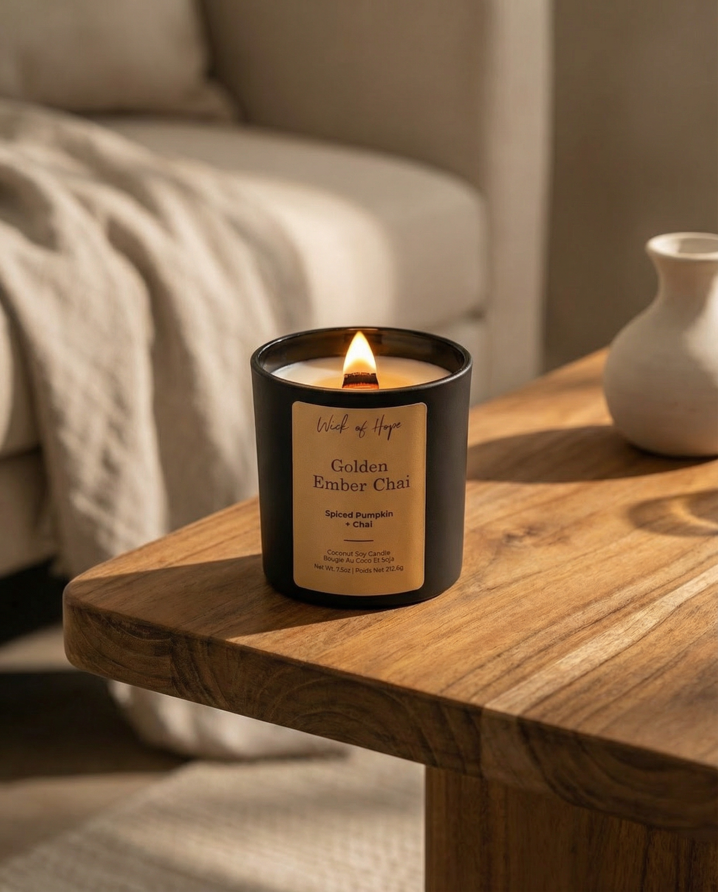 Golden Ember Chai Candle | Spiced Pumpkin + Chai