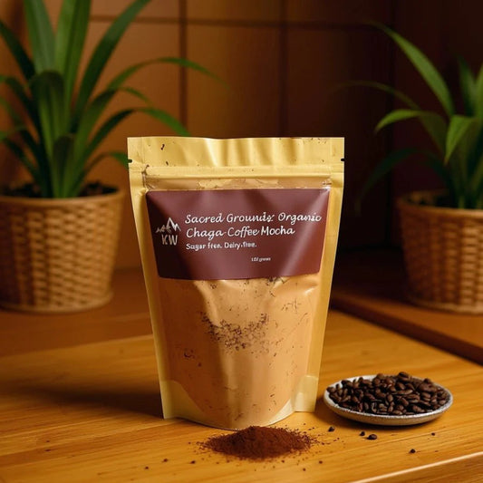 Sacred Grounds: Organic Chaga-Coffee Mocha (sugar-free, dairy-free)