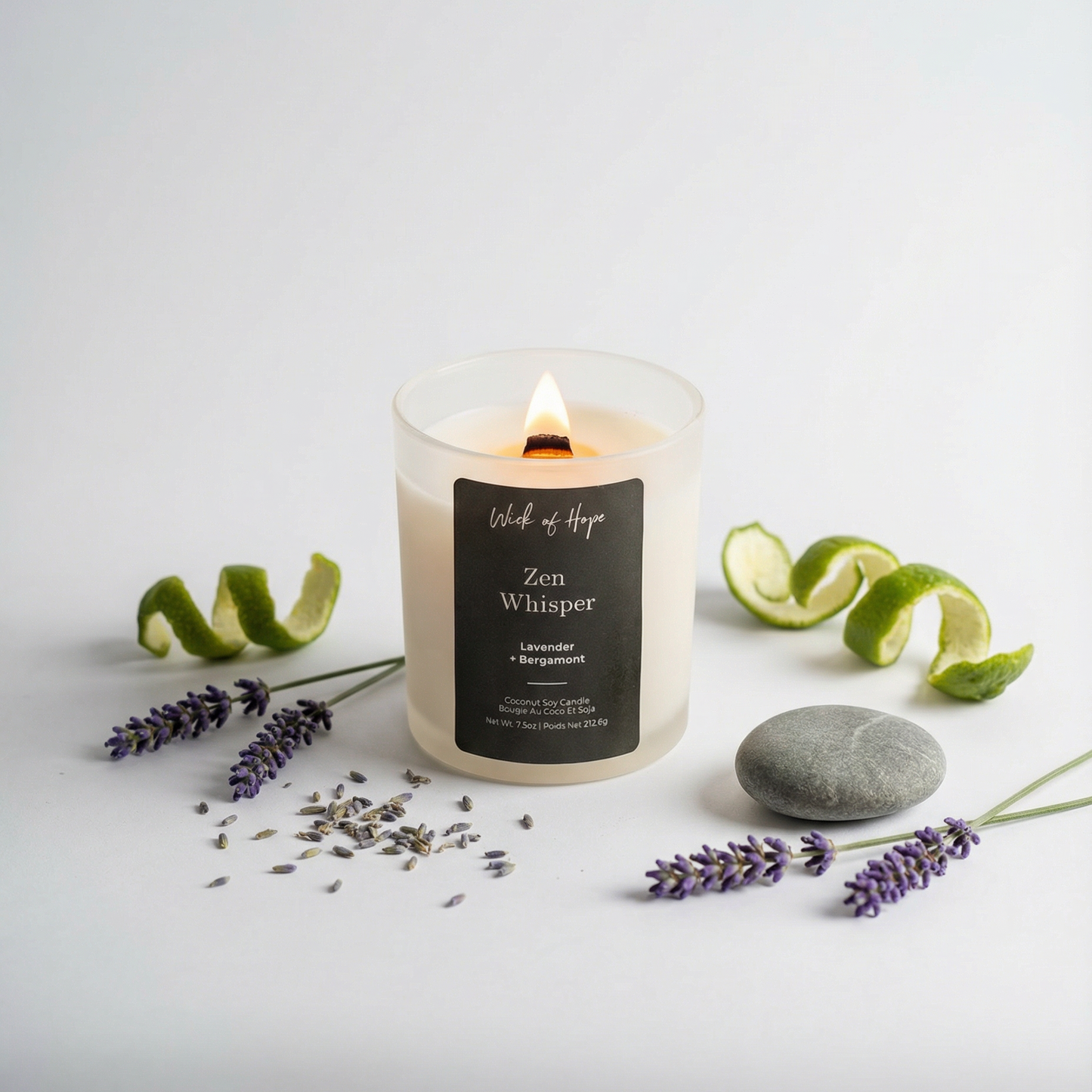 Zen Whisper Candle | Lavender + Bergamot